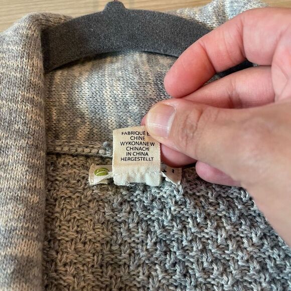 Dakini Womens Cardigan Open Front M‎ Gray Wool Blend Classic Cozy Comfort - Picture 4 of 8